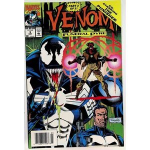 Venom Funeral Pyre #3 Newsstand Punisher Appearance Marvel Comics 1993 NM-